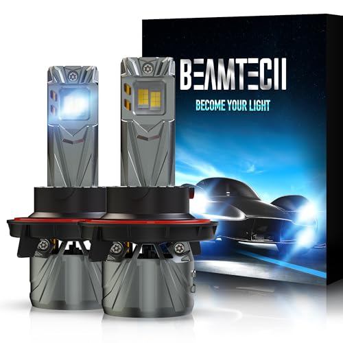 BEAMTECH H13 Bulbs, 800% Brighter High Speed Fan 6500K Light, Pack of 2