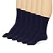 David Archy Men's 6 Pack Drop Needle Knit Dress Socks (10-13, Navy Blue/ Drop Needle)