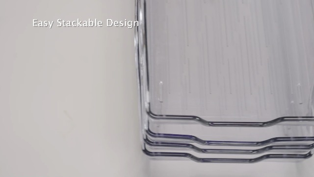 KICHLY Fridge Can Dispenser & Organizer Bins Set of 2, Can Holder Rack for Soda, Tins & Drinks, Clear