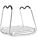 Instant pot trivet with heat resistant silicon handles - IP accessories - Pressure cooker steamer rack - Fits 5 / 6 / 8 quart instant pot