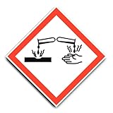 Adhesivo de 25 cm (25 cm), diseño de pictograma de peligro de las Naciones Unidas