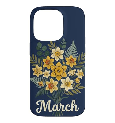 March Birth Flower Daffodil Floral Birthday �X�}�z�P�[�X iPhone 14 Pro �p