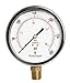 DuraChoice 4" Oil Filled Pressure Gauge - Stainless Steel Case, Brass, 1/2" NPT, Lower Mount Connection, 0-300PSI