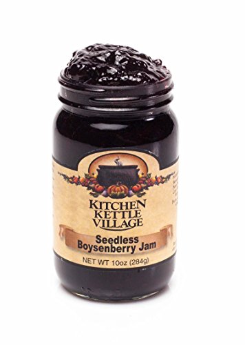 Seedless Boysenberry Jam, Kitchen Kettle Village (Amish Made) Boysenberry Preserves - 10 Ounce Jars (Pack of 2)