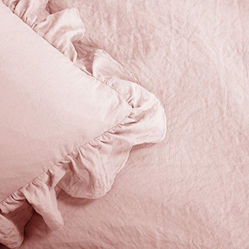 Lush Decor Reyna Ruffle Comforter Set - 3 Piece Cozy Ruffled Bedding Set - Timeless Elegance and Comfort for Dorm Room - Full/ Queen, Blush by Lush Decor - Image 4