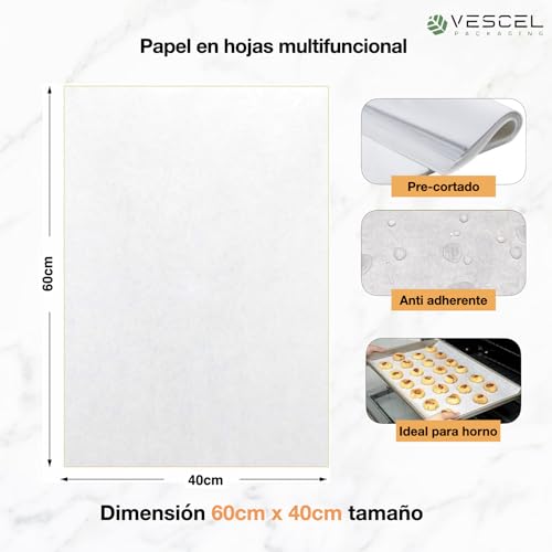 Papel de horno para freidora de aire, microondas y bandejas de 40x60 cm 3