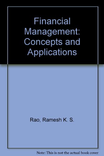 Financial management: Concepts and applications