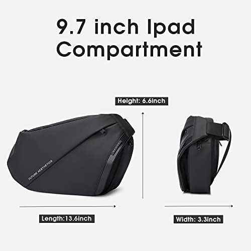 Image of BANGE Sling Bag for Men, Lightweight Crossbody Bag Backpack,Waterproof Travel Chest Bag For Cycling