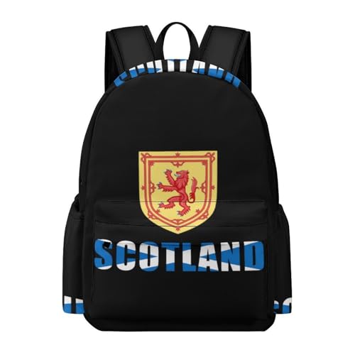 Scottish Flag Britain Simple Casual Backpack Travel Hiking Laptop Shoulder Bag Daypack