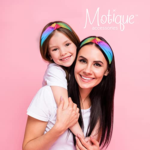 Motique Accessories Tye Dye Top Knot Headband For Women - Bright #TOP1
