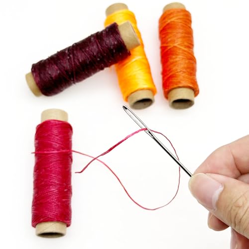 Hilo encerado para coser cuero, 42 colores, 33 yardas c/u miniatura 5