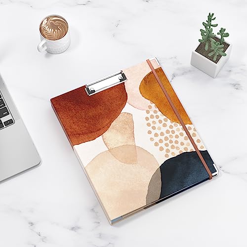 Image of 3 Ring Binder, 1 Inches Round Ring Binder with Clipboard, Dividers Tabs, PVC Zipper Bag Sleeves & to Do List Planners for Women, Men, School, Office Supplies, Abstract Art