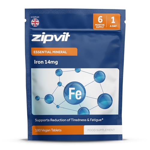 Zipvit Iron Tablets 14mg, 180 Vegan Tablets