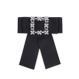 Neu und Originalverpackung Treend24 Barock Schleife Perle Magnet Brosche Gothic blusen Schleife anime cosplay Samt Satin pompös Sissi Herren Damen Unisex Stecknadel Brosche Schwarz Grün Rot Blau Textilschmuck brooch riboon
