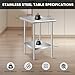 PIUMACU Stainless Steel Table 24x18x33 Inch, Commercial Stainless Steel Prep Table, NSF All Stainless Steel Metal Table for Home Kitchen Restaurant Space Expansion