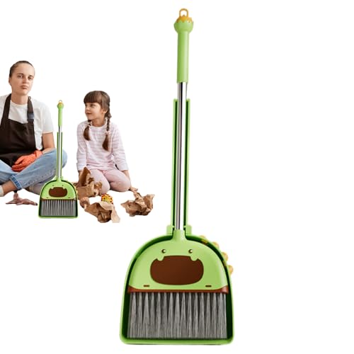 Bkljkf Juego de escoba y limpieza para niños pequeños, escoba con recogedor, juego combinado para niños | Juguete educativo compacto para guardería y hogar con seguridad infantil interior y exterior