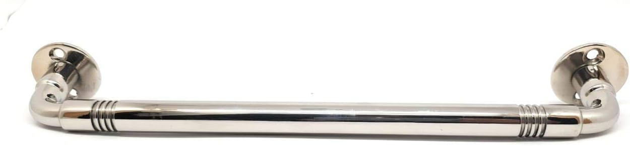 Ssiskcon 12" Barn Door Handles Stainless Steel Sliding Pull Handle Heavy Duty Solid 14mm x 12 inch Mirror Polished 32(629) Bar Handle for Gates Garages Sheds Furniture Doors - Pack of 1