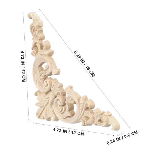 Apliques de madera tallada Zerodeko pack de 16 para molduras de armarios 3