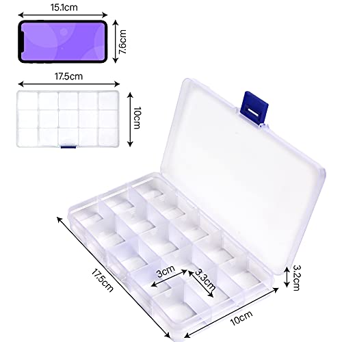 HAKACC Fächer Aufbewahrungsbox, 6 Stück Plastik Sortimentskasten Aufbewahrungsbox Sortierboxen für Kleinteile Schmuck… – Bild 4