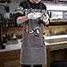 Flipzon Work Apron for Men Women Heavy Duty Canvas Leather Mens Apron Shop Apron Woodworking Apron with Tool Pockets,Smart Cross-Back Straps Design,Adjustable S to XXXL (Grey)