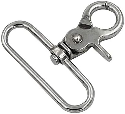 DGOL 8pcs 2 inch Zinc Alloy Webbing Strap Swivel Trigger Clip Snap Hook Lobster Fastener Clasps Buckles (Silver)