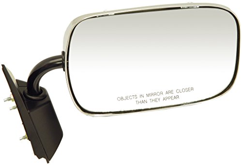 Dorman 955-188 Passenger Side Manual Door Mirror - Folding Compatible with Select Chevrolet / GMC Models, Black and Chrome