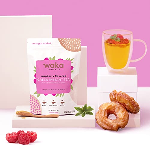 Waka Quality Instant Tea — Unsweetened 3 Bag Tea Combo — 100% Tea Leaves — Black, Peach Flavored, Raspberry Flavored, 4.5 Oz Per Bag #TOP4