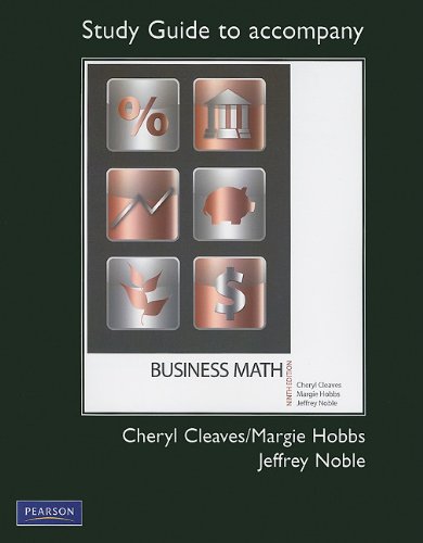 Buy Study Guide for Business Mathematics Complete and Brief Editions ...