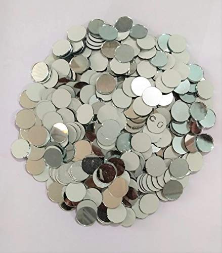 Mirror for Embroidery Works, Size -15MM, Color-, Shape - Round, Qty-125 Pcs, Art and Craft, Decoration Material-image-38