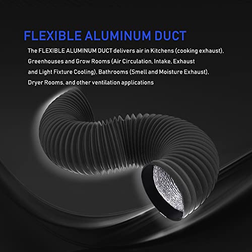 HYDROWE Dryer Vent Hose Flexible PVC Aluminum Foil