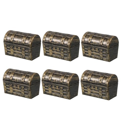 WHAMVOX 6pcs Decorative Jewelry Storage for Halloween Birthday Parties Games Dark Brown for Keepsakes Unique