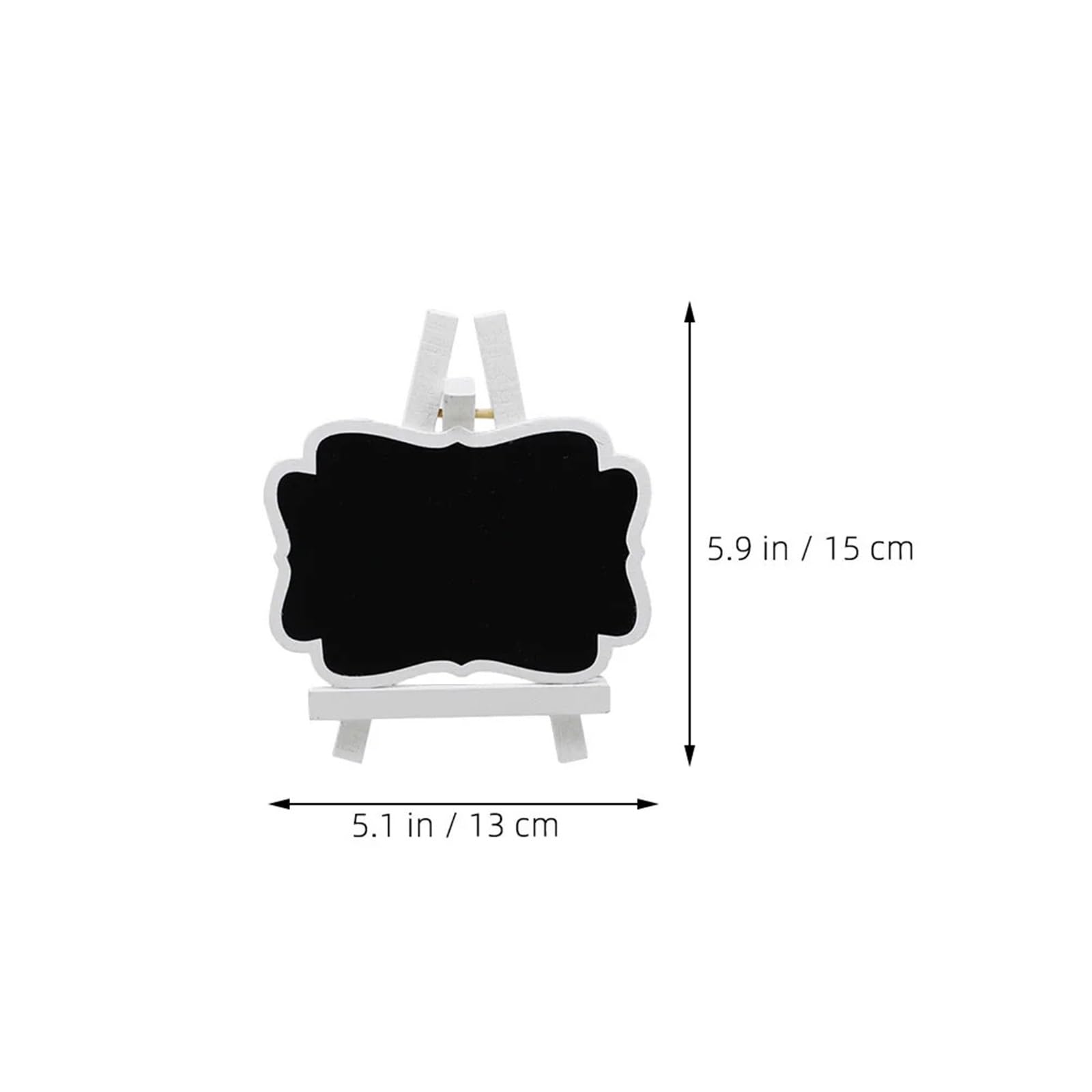 Mini tabliczki kredowe, Tablice kredowe z drewna do cateringu ze sztalugą, czarne, 15x13x3 cm, opakowanie 10 szt