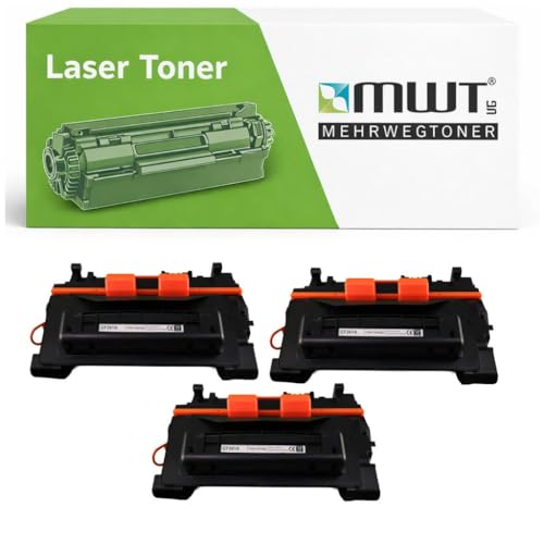 Toner compatible HP LaserJet Enterprise M604 M605 M606 M630 remplace CF281A 81A - Mehrwegtoner x3