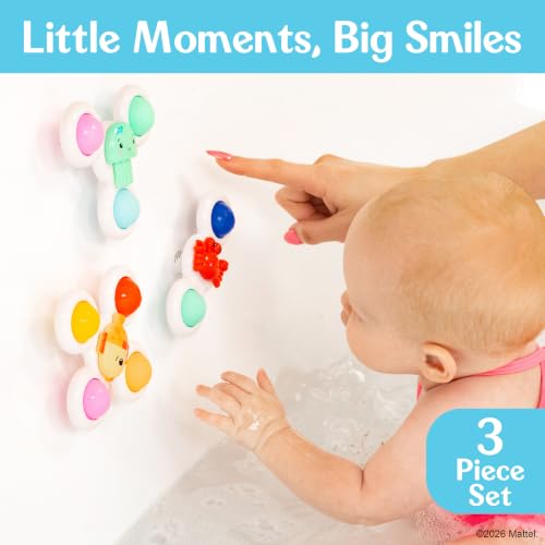 Fisher-Price™ Sensory Spin Set, 3-Piece Suction Cup Spinner Toys for Babies & Toddlers, Bath Toys & Activity Toys for High Chairs, Tables & Windows, 6M+ - image 2