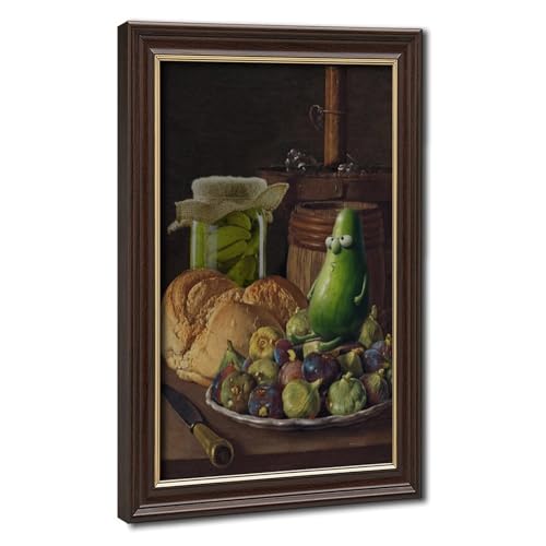 Peinture à l'huile de concombres haut de gamme pour décoration murale de salon