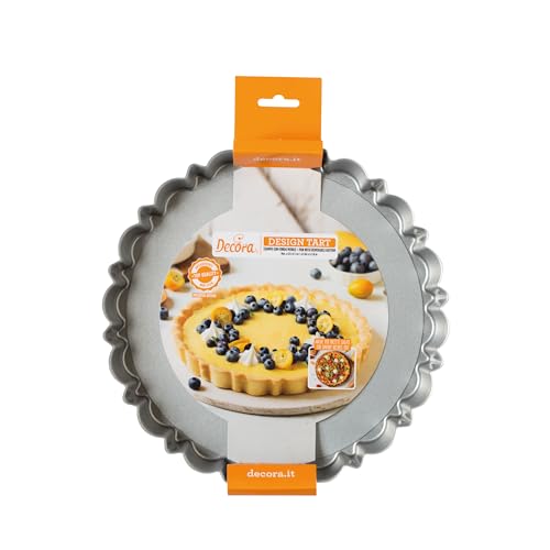 Decora 0075052 Non-Stick Steel Round Design Tart Pan 9.84