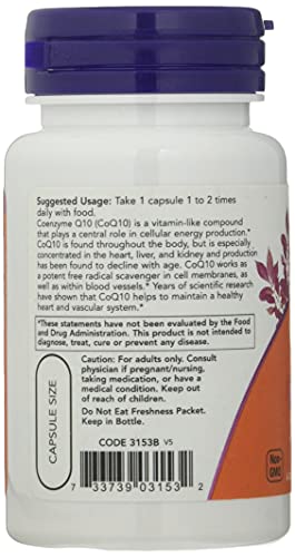 Now Foods Coq10 60 Milligrams 60 Capsules #TOP2