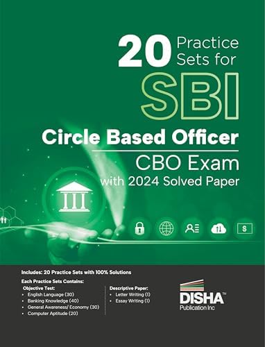 Disha 20 Practice Sets for SBI Circle Based Officer CBO Exam with 2024 ...