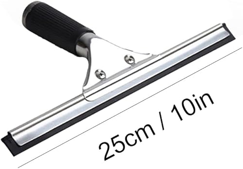 Miniatura 2 de Escobilla de ventana con mango antideslizante de 10 pulgadas para parabrisas de automóvil, espejo, fregadero, baño, azulejos de cerámica