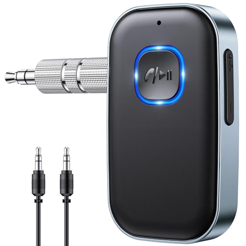 Glangeh Bluetooth Adapter Auto, Upgraded Lärmminderung 3,5mm Aux Empfänger