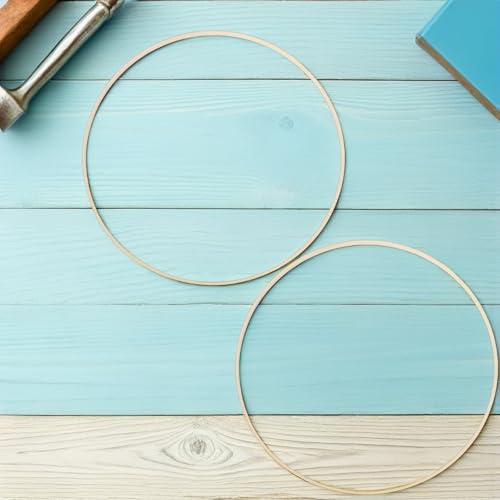 Aros de bambú para manualidades de 40cm perfectos para crear guirnaldas festivas vintage 7
