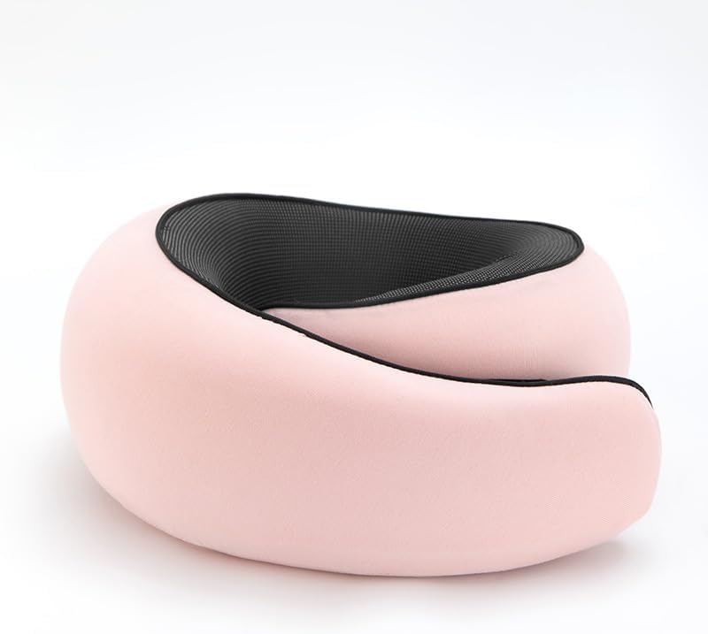 This Portable and Detachable U-Shaped Neck Pillow for Aircraft Travel Offers 360° Surround Support to Relieve Neck Pain and is Suitable for Long-Term use in Cars, Planes, etc. (Dark Grey)