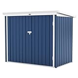 Outdoor Storage Shed,80 Cu.Ft Outdoor Trash Storage Box 5.8x3.3 FT with Lockable Door&Sloped Roof,Cabinet with Multi-Use Rust Prevention Galvanized Steel Enclosure for Yard, Garden, Patio