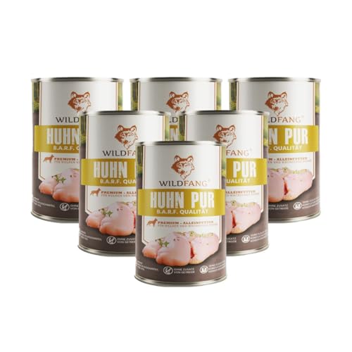 Produktbild von Wildfang Premium Hunde-Nassfutter Monoprotein Huhn pur - 6 x 400 g