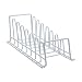 Organize It All Vinyl Coated Kitchen Wire Lid Plate Rack - White