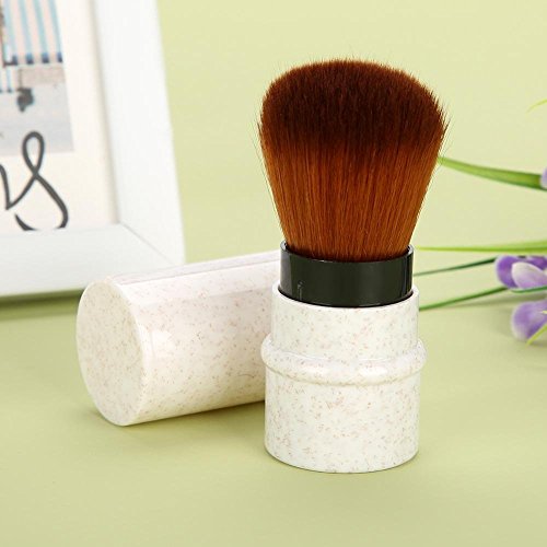 Makeup Brush For Blush, Powder, Foundation, Concealer Retractable Kabuki Cap With Recycled And Sustainable Materials Cruelty Free Synthetic Taklon Bristles Travel Cosmetic Brushes(Apricot) #TOP5