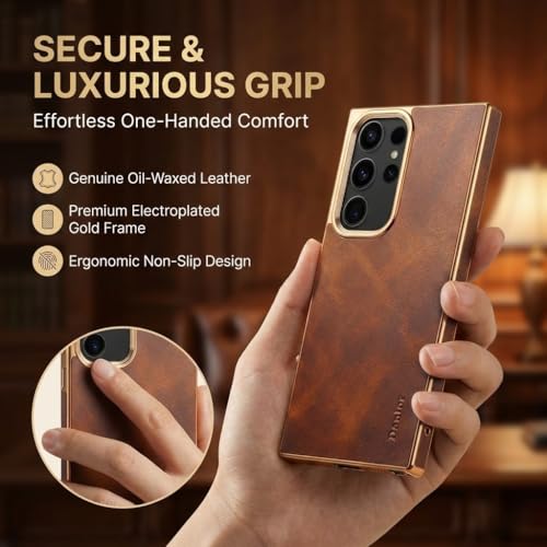 Coque fine en cuir Samsung S24 avec bumper de protection - 3