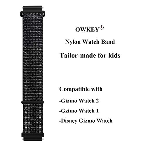 OWKEY Kids Band Replacement Compatible with Gizmo Watch 3 2 1/ Gabb Watch 3 2 1, Breathable Hook & Loop Nylon Watch Bands with 20mm Quick Release Pins