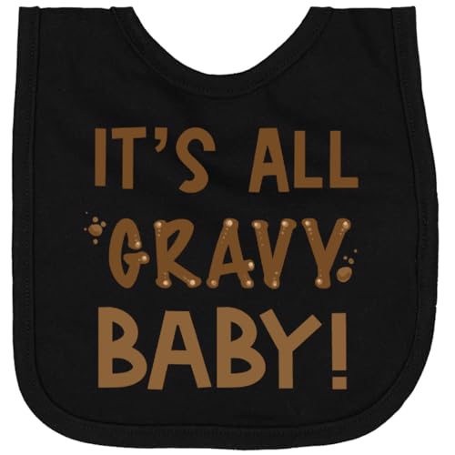 inktastic Thanksgiving It's All Gravy Baby Newborn Bib Black 407fd