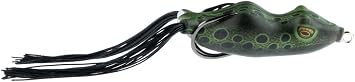SNAG PROOF Bobbys Perfect Frog | Versatile Hollow Body Topwater Lure | Black Moss, 3-Inch, 5/8 oz